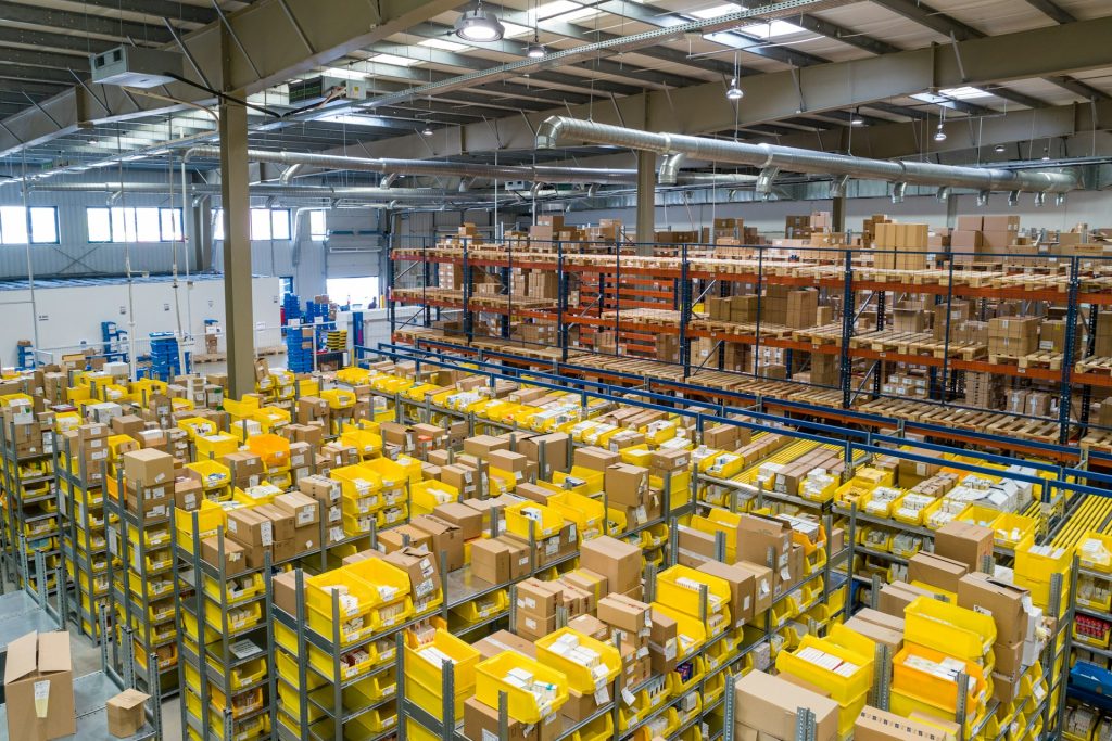 Modern warehouse storage racks